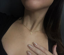 Cargar imagen en el visor de la galería, NAUGHTY GIRL ERA | Lilith Black Moon | Dainty Waterproof 14k Gold Necklace
